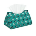 thumbnail image 1 of Goofa Funny Chicken Pattern Triangle Square Tissue Box Cover, Modern PVC Leathe Facial Paper Holder,Decorative Holder/Organizer for Bathroom Vanity Countertop, 1 of 9