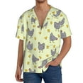 thumbnail image 1 of Goofa Funny Chicken Printed Men's Casual Short-sleeved Shirt,Lightweight Breathable Button-down,Summer Casual men's top,Versatile Fashion shirt-, 1 of 7