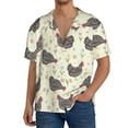 thumbnail image 1 of Goofa Funny Chicken Printed Men's Casual Short-sleeved Shirt,Lightweight Breathable Button-down,Summer Casual men's top,Versatile Fashion shirt-Medium, 1 of 7
