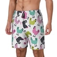 thumbnail image 1 of Goofa Funny Chicken Printed Men's Swim Trunks Board Shorts Quick Dry Mens Swimming Trunks with Compression Liner,Breathable Fit Hawaii Beach Shorts-3X-Large, 1 of 9