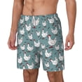 thumbnail image 1 of Goofa Funny Chicken Printed Men's Swim Trunks Board Shorts Quick Dry Mens Swimming Trunks with Compression Liner,Breathable Fit Hawaii Beach Shorts-3X-Large, 1 of 9