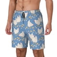 thumbnail image 1 of Goofa Funny Chicken Printed Men's Swim Trunks Board Shorts Quick Dry Mens Swimming Trunks with Compression Liner,Breathable Fit Hawaii Beach Shorts-Large, 1 of 9
