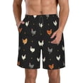 thumbnail image 1 of Goofa Funny Chicken Printed Mens Swim Trunks Summer Quick Dry Short Beach Swimwear Bathing Suits-, 1 of 9