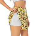 thumbnail image 1 of Goofa Funny Construction Vehicles Printed Women 2 in 1 Running Shorts,Quick Dry Athletic Workout Shorts,High Waisted Athletic Shorts with Liner Pockets-Large, 1 of 9