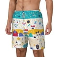 thumbnail image 1 of Goofa Funny Farm Printed Men's Swim Trunks Board Shorts Quick Dry Mens Swimming Trunks with Compression Liner,Breathable Fit Hawaii Beach Shorts-X-Large, 1 of 9