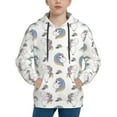 thumbnail image 1 of Goofa Funny Kawaii Unicorns Dancing Pattern Hooded Sweatshirt for Youth Trendy youth sweatshirt Casual Hoodie for Boys and Girls-Large, 1 of 6