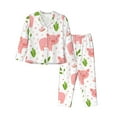 thumbnail image 1 of Goofa Funny Little Pigs Printed Women’s 2 Piece Pajama Set Super,Pajamas Women's Long Sleeve Sleepwear Soft Button Down Loungewear Pjs Lounge Set Nightwear-XX-Large, 1 of 9