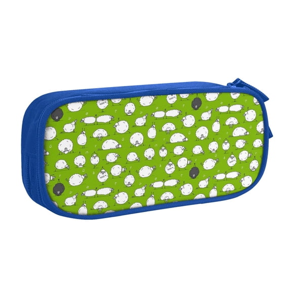 Goofa Funny Sheep Doing Yoga Pattern Big Capacity Pencil Pen Case Office College Large Storage High Capacity Bag Pouch Holder Box Organizer