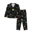 thumbnail image 1 of Goofa Galaxy Printed Women’s 2 Piece Pajama Set Super,Pajamas Women's Long Sleeve Sleepwear Soft Button Down Loungewear Pjs Lounge Set Nightwear-Medium, 1 of 9