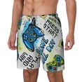 thumbnail image 1 of Goofa Game All Day Printed Men's Swim Trunks Board Shorts Quick Dry Mens Swimming Trunks with Compression Liner,Breathable Fit Hawaii Beach Shorts-Small, 1 of 9