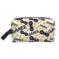 thumbnail image 1 of Goofa Game Controller Printed Toiletry Bag with Handle,Large Capacity Travel Makeup Cosmetic Bag for Women, Carry on Airport Airline Compliant Bag, 1 of 9