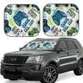 thumbnail image 1 of Goofa Game All Day Pattern 2 Piece Car Windshield Sun Shade Foldable | Front Windshield Shade for Sun, Heat and UV Rays | Sunshade for Car Front Window-Small, 1 of 7