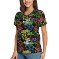 thumbnail image 1 of Goofa Game Joysticks Pattern Women's Slim-Fit Short-Sleeve V-Neck T-Shirt,Classic-Fit Short-Sleeve V-Neck T-Shirt-Medium, 1 of 5