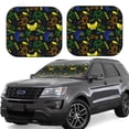 thumbnail image 1 of Goofa Game Play Pattern 2 Piece Car Windshield Sun Shade Foldable | Front Windshield Shade for Sun, Heat and UV Rays | Sunshade for Car Front Window-Large, 1 of 7