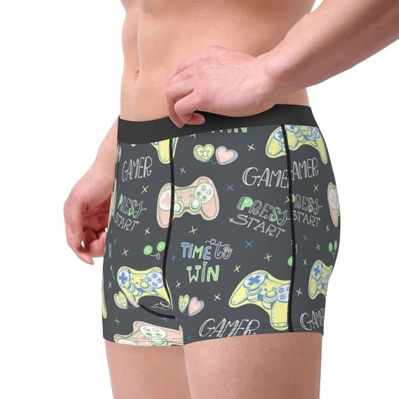 Goofa Gamers Printed Men's Boxer Briefs Underwear, Moisture-Wicking Underwear, Trunk,Soft and Breathable Cotton Underwear-