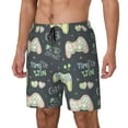 thumbnail image 1 of Goofa Gamers Printed Men's Swim Trunks Board Shorts Quick Dry Mens Swimming Trunks with Compression Liner,Breathable Fit Hawaii Beach Shorts-, 1 of 9