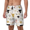 thumbnail image 1 of Goofa Geometric Triangle Printed Men's Swim Trunks Board Shorts Quick Dry Mens Swimming Trunks with Compression Liner,Breathable Fit Hawaii Beach Shorts-Medium, 1 of 9