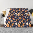 thumbnail image 1 of Goofa Gingerbread Delights Pattern Fleece Throw Blanket for Couch, Soft Checkered Flannel Blanket for Sofa, Warm Cozy Decorative Blanket Fall Decor Gift-40"x30", 1 of 6