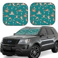 thumbnail image 1 of Goofa Giraffes Doing Various Yoga Pattern 2 Piece Car Windshield Sun Shade Foldable | Front Windshield Shade for Sun, Heat and UV Rays | Sunshade for Car Front Window-, 1 of 7