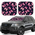 thumbnail image 1 of Goofa Girl Butterfly Pattern 2 Piece Car Windshield Sun Shade Foldable | Front Windshield Shade for Sun, Heat and UV Rays | Sunshade for Car Front Window-Small, 1 of 7