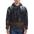 thumbnail image 1 of Goofa Gloomy Mansion Forest Scene for Men's Hooded Sweatshirt - Lightweight Pullover Hoodie with Kangaroo Pocket, Perfect for Everyday Wear-X-Large, 1 of 7