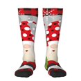 thumbnail image 1 of Goofa Gnome And Buffalo Plaid Pattern Adult Stockings, Color-Block Knee High Socks, Comfortable and Breathable, Soft and Stretchable, Sports, and Decoration, 1 of 6