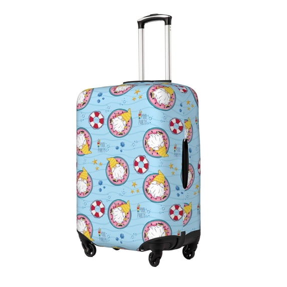 Goofa Gnome Pool Party Pattern Luggage Covers For Suitcase,Suitcase Cover Protector Fit 18-32 Inch Luggage-Large