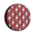 thumbnail image 1 of Goofa Gnome And Snowflakes Pattern Universal Tire Cover for Jeep, SUV, Truck, and Trailer – Waterproof, UV-Resistant,Easy to Install, Fits 14"-17" Tires-14 inch, 1 of 6