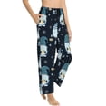 thumbnail image 1 of Goofa Gnome and Snowflakes Printed Soft Pajama Pants for Women, Wide Leg Comfy Casual Lounge Yoga Pants-, 1 of 9