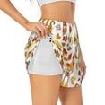 thumbnail image 1 of Goofa Gnomes Autumn Harvest Printed Women 2 in 1 Running Shorts,Quick Dry Athletic Workout Shorts,High Waisted Athletic Shorts with Liner Pockets-Medium, 1 of 9