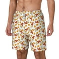thumbnail image 1 of Goofa Gnomes Autumn Printed Men's Swim Trunks Board Shorts Quick Dry Mens Swimming Trunks with Compression Liner,Breathable Fit Hawaii Beach Shorts-Large, 1 of 9