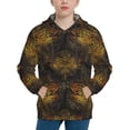 thumbnail image 1 of Goofa Gold Dragonfly Mandala Pattern Hooded Sweatshirt for Youth Trendy youth sweatshirt Casual Hoodie for Boys and Girls-X-Large, 1 of 6