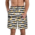 thumbnail image 1 of Goofa Gold Flamingo Printed Mens Swim Trunks Summer Quick Dry Short Beach Swimwear Bathing Suits-Small, 1 of 9