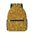 thumbnail image 1 of Goofa Gold Glitter Pattern Comfortable Student Backpack - Ergonomic Design, Durable, Water-Resistant, Multi-Compartment,Travel, and Outdoor Activities, 1 of 5