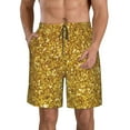 thumbnail image 1 of Goofa Gold Glitter Printed Mens Swim Trunks Summer Quick Dry Short Beach Swimwear Bathing Suits-XX-Large, 1 of 9