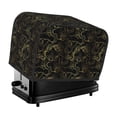 thumbnail image 1 of Goofa Gold Gloss Outline Floral Print Toaster Cover 2 Slice, Two Slice Bread Machine Cover Quilted Toaster Covers Bread Maker Cover Kitchen Appliance Cover, 1 of 7