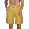thumbnail image 1 of Goofa Gold Shiny Printed Mens Swim Trunks Summer Quick Dry Short Beach Swimwear Bathing Suits-Small, 1 of 9