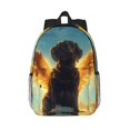 thumbnail image 1 of Goofa Golden Cloud Winged Dog Pattern Lightweight Student Backpack for School, Water-Resistant, Adjustable Straps, Fits 15" Laptop, Multiple Pockets for Books, Accessories, 1 of 6