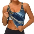thumbnail image 1 of Goofa Golden Fantasy Landscape Printed Sports Bras for Women, High Impact Running Bra Workout Crop Tank Tops Longline Sports Bra Push up-Medium, 1 of 9