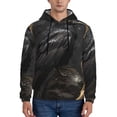 thumbnail image 1 of Goofa Gothic Raven Portrait for Men's Hooded Sweatshirt - Lightweight Pullover Hoodie with Kangaroo Pocket, Perfect for Everyday Wear-X-Large, 1 of 7