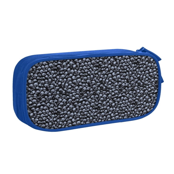 Goofa Gothic Skull Pattern Big Capacity Pencil Pen Case Office College Large Storage High Capacity Bag Pouch Holder Box Organizer