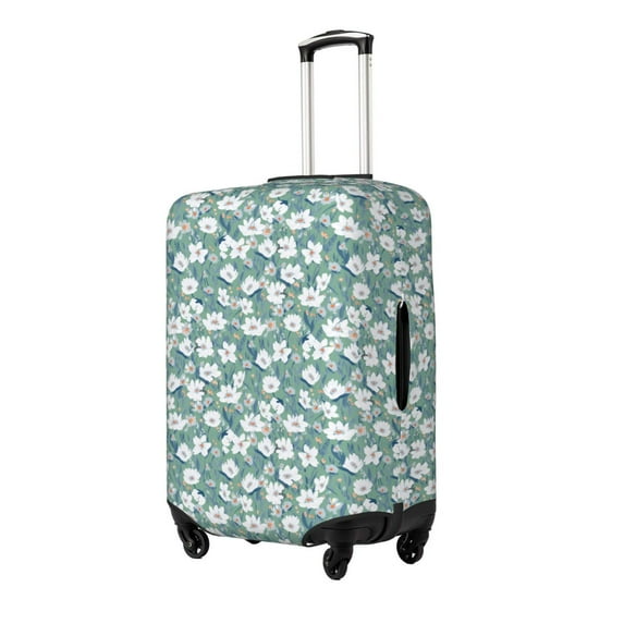 Goofa Gouache Flowers Pattern Luggage Covers For Suitcase,Suitcase Cover Protector Fit 18-32 Inch Luggage-X-Large