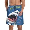 thumbnail image 1 of Goofa Great White Shark Printed Mens Swim Trunks Summer Quick Dry Short Beach Swimwear Bathing Suits-Small, 1 of 9
