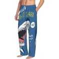 thumbnail image 1 of Goofa Great White Shark Printed Soft Pajama Pants for Men, Wide Leg Comfy Casual Lounge Yoga Pants-Medium, 1 of 9