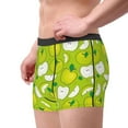 thumbnail image 1 of Goofa Green Apple Printed Men's Boxer Briefs Underwear, Moisture-Wicking Underwear, Trunk,Soft and Breathable Cotton Underwear-XX-Large, 1 of 9