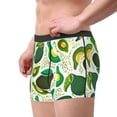 thumbnail image 1 of Goofa Green Avocado Printed Men's Boxer Briefs Underwear, Moisture-Wicking Underwear, Trunk,Soft and Breathable Cotton Underwear-Large, 1 of 9