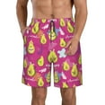 thumbnail image 1 of Goofa Green Avocado Printed Mens Swim Trunks Summer Quick Dry Short Beach Swimwear Bathing Suits-Large, 1 of 9