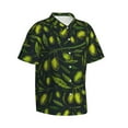 thumbnail image 1 of Goofa Green Branch Olive Hawaiian Shirt for Men, Unisex Summer Beach Casual Short Sleeve Button Down Shirts,Aloha Tropical Floral print shirt-Small, 1 of 9