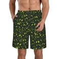 thumbnail image 1 of Goofa Green Branch Olive Printed Mens Swim Trunks Summer Quick Dry Short Beach Swimwear Bathing Suits-X-Large, 1 of 9