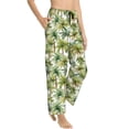 thumbnail image 1 of Goofa Green Hawaii Palms Printed Soft Pajama Pants for Women, Wide Leg Comfy Casual Lounge Yoga Pants-, 1 of 9